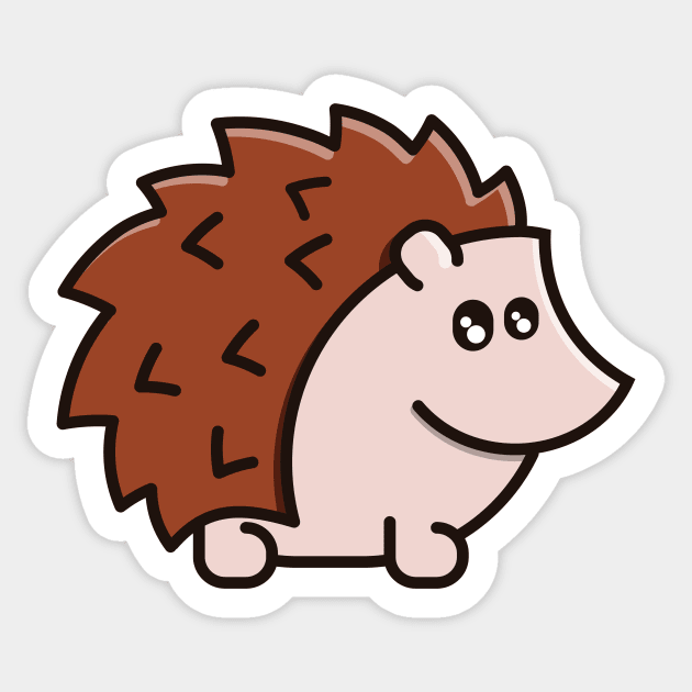 Cute kawaii hedgehog Sticker by APDesign